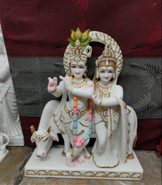 buy radha krishna marble murti online