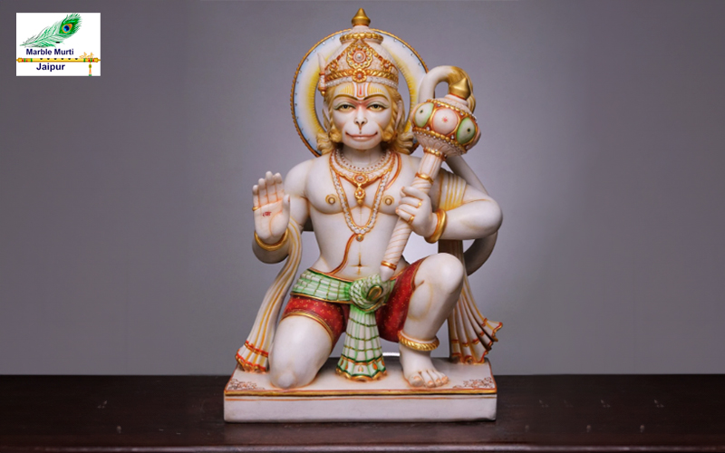 White and Black Hanuman Marble Murti Manufacturers & Suppliers from Jaipur