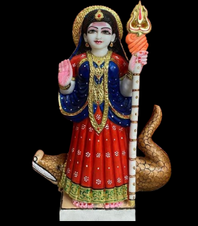 Goddess Khodiyar Mata marble statue
